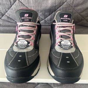 Women’s Steel Toe Memory Foam work shoes by Sketchers